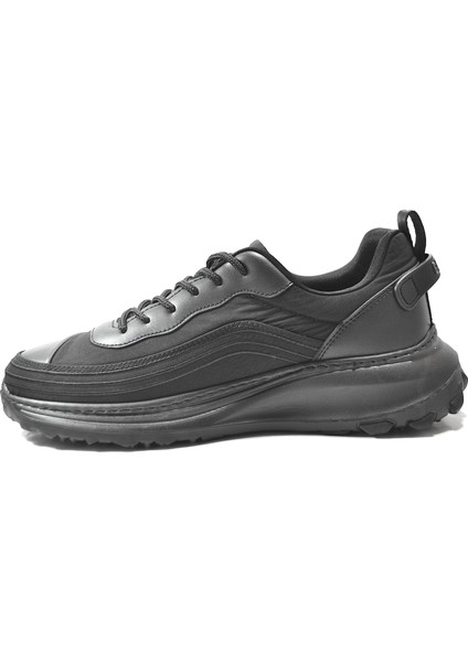 Zone Siyah & Gri Memory Foam Hafif Taban Sneaker Erkek Ayakkabı