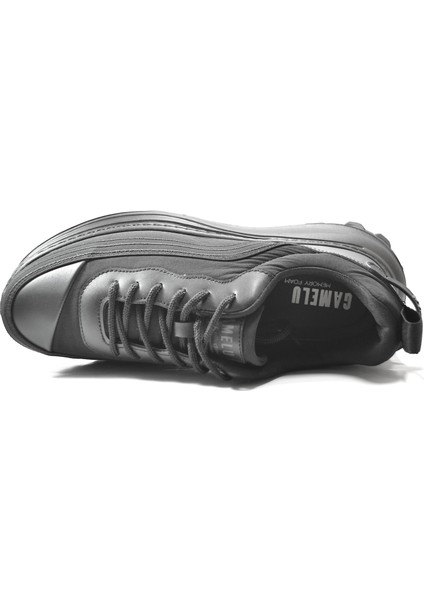 Zone Siyah & Gri Memory Foam Hafif Taban Sneaker Erkek Ayakkabı