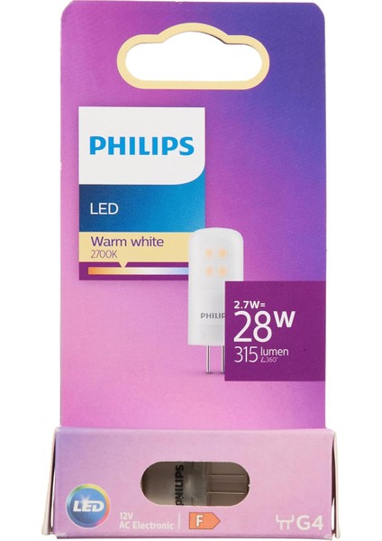 Metrashop LED 28W G4 Duylu Sarı Işık 12V Dim Edilmez Ampul