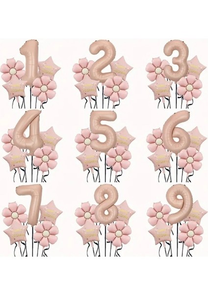 Papatya Karamel Happy Birthday 4 Yaş Folyo Balon Set fiyatları