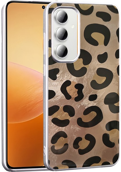 Samsung Galaxy A25 Kılıf Kamera Kısmı Çıkıntı Geometrik Kurdele Leoapar Desenli Estetik Kapak
