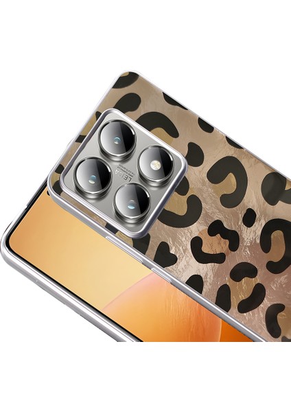 Xiaomi Mi 14T Pro Kılıf Kamera Kısmı Çıkıntılı Geometrik Kurdele Leoapar Desenli Estetik Kapak modelleri