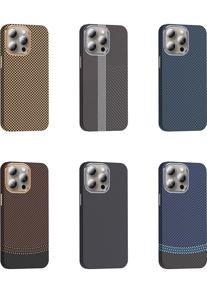 Iphone 15 Pro Uyumlu Kılı Karbon Fiber Görünümlü Magsafe Destekli Ultra Ince Kapak fırsatları
