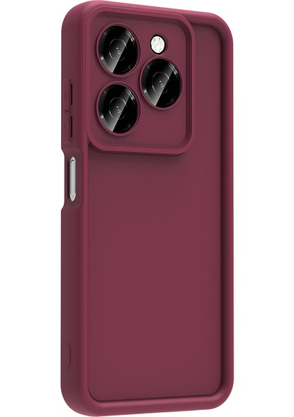 Tecno Spark 20 Uyumlu Kılıf Kamera Korumalı Kenarları Şişkin Yumuşak Şık Slikon Kapak