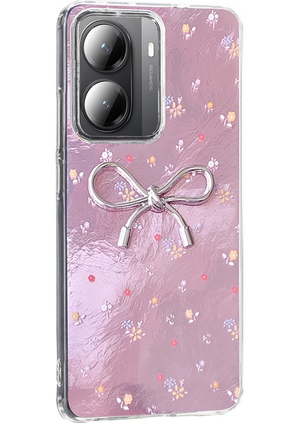 Xiaomi Poco X7 Pro Uyumlu Kılıf Kamera Korumalı Kurdele Deseni Parıltılı Parçacıklı Slikon Kapak fiyatları