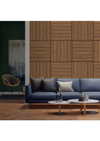 40 x 40 Mdf Ahşap Akustik Duvar ve Tavan Paneli modelleri