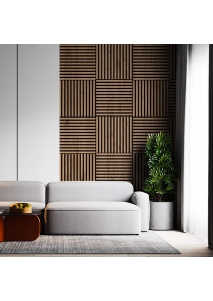 40 x 40 Mdf Ahşap Akustik Duvar ve Tavan Paneli