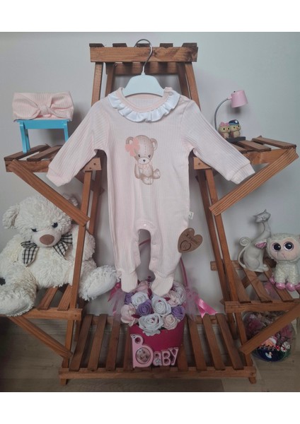 Kız Bebek Bandanalı Tulum