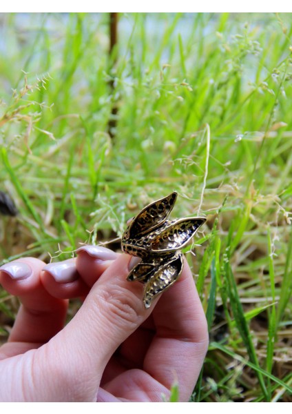Üçlü Çiçek Desenli Antik Model Kadın Ayarlanabilir Yüzük EUY1256 modelleri