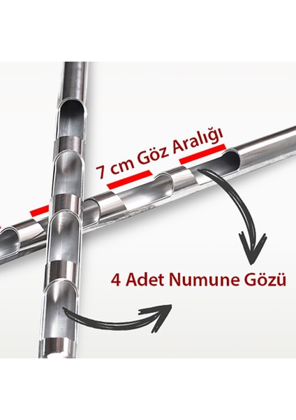 Çuval Sondası Krom 4 Göz | Çuvaldan Numune Alma Aparatı
