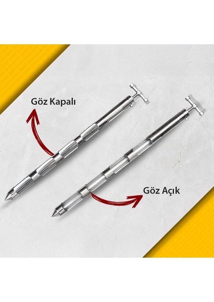 Çuval Sondası Krom 4 Göz | Çuvaldan Numune Alma Aparatı