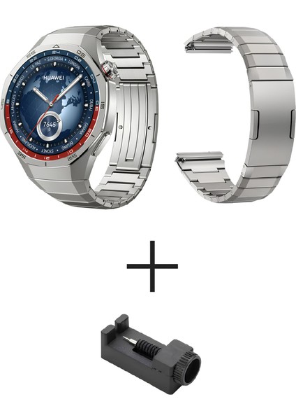 Huawei Watch Gt 5 Pro 46MM Uyumlu Ultra Hafif 22MM Titanyum Metal Kordon