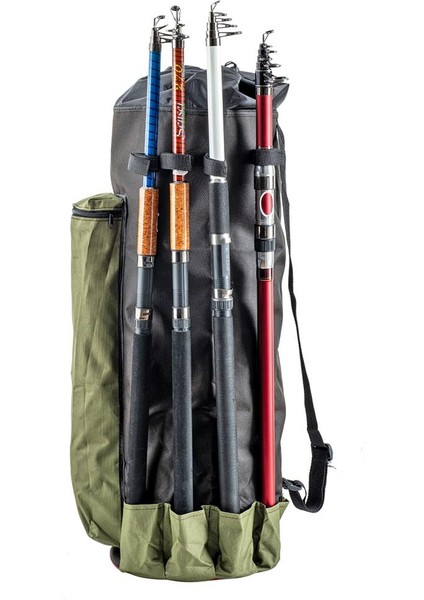 Euro Fish Kamış Çantası Boru Tipi Haki-Siyah 80 cm (38006)