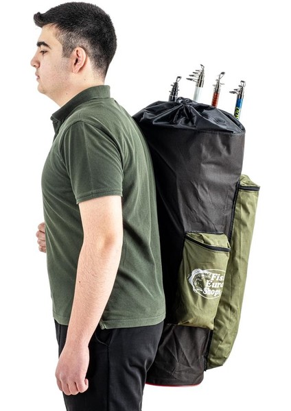 Euro Fish Kamış Çantası Boru Tipi Haki-Siyah 80 cm (38006) fiyatları