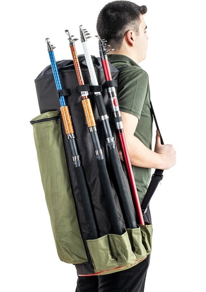 Euro Fish Kamış Çantası Boru Tipi Haki-Siyah 80 cm (38006) fırsatları