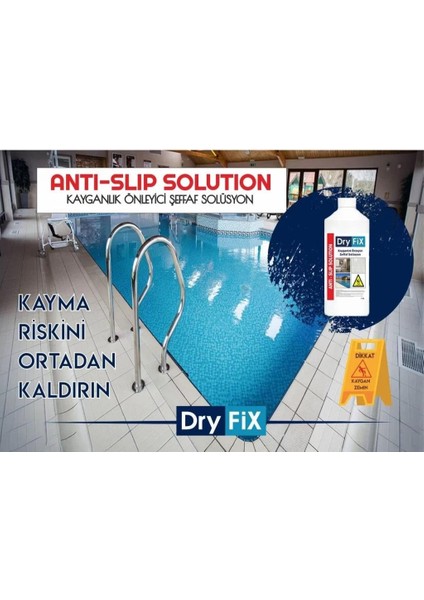 Kayganlık Önleyici Şeffaf Solüsyon 1 Lt