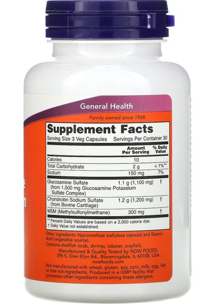 Foods Glukozamin And Chondroitin With Msm 90 Caps fiyatları