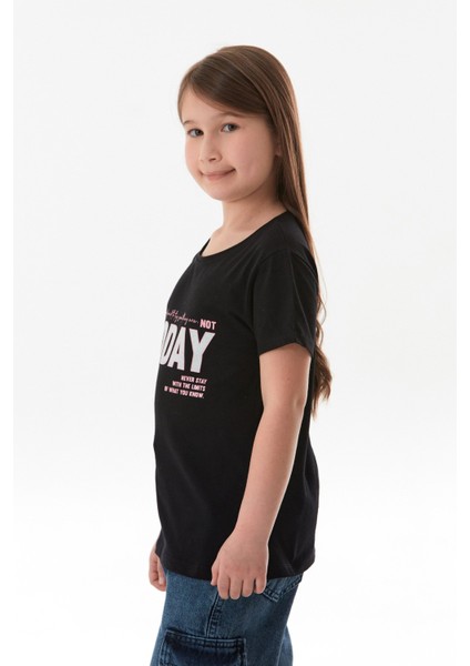 %100 Pamuk Today Baskılı Kız Çocuk Tişört indirimleri