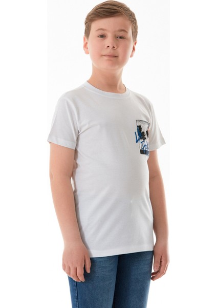 %100 Pamuk Yazı Baskılı Erkek Çocuk Tişört modelleri