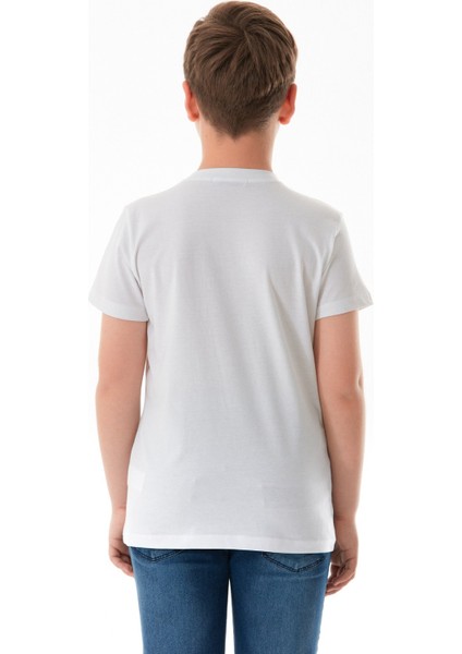 %100 Pamuk Yazı Baskılı Erkek Çocuk Tişört fırsatları