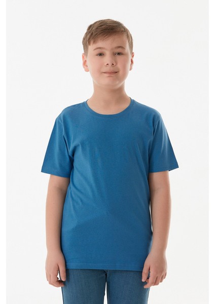 %100 Pamuk Arkası Baskılı Erkek Çocuk Tişört fiyatları