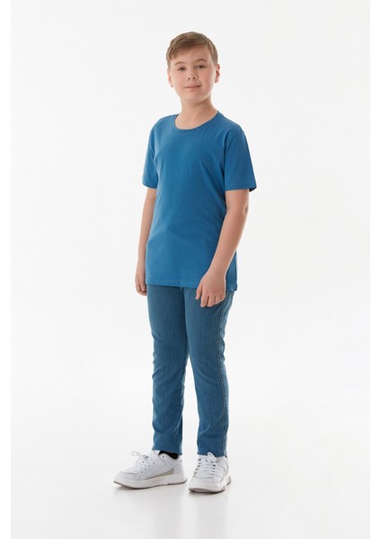 %100 Pamuk Arkası Baskılı Erkek Çocuk Tişört modelleri