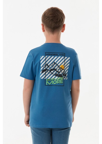 %100 Pamuk Arkası Baskılı Erkek Çocuk Tişört fırsatları