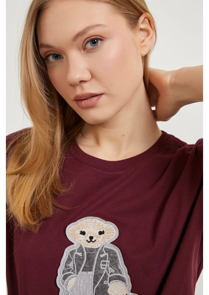 Armalıfe 1303 Ayıcık Detaylı Bis Yaka Kadın T-Shırt fiyatları