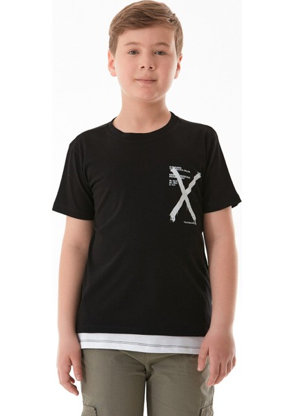 %100 Pamuk x Baskılı Erkek Çocuk Tişört