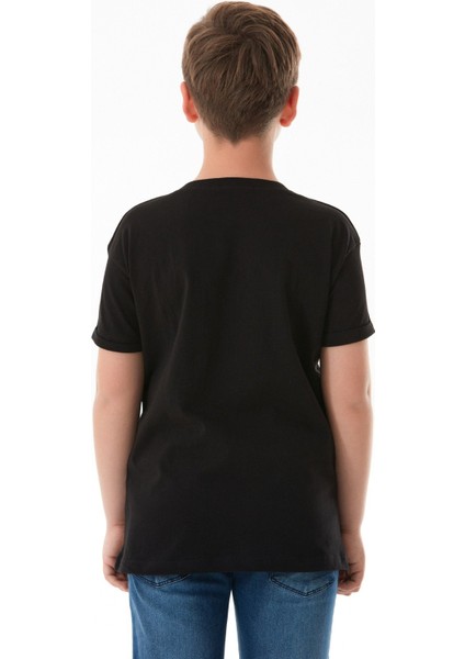 %100 Pamuk Yazı Baskılı Erkek Çocuk Tişört fırsatları