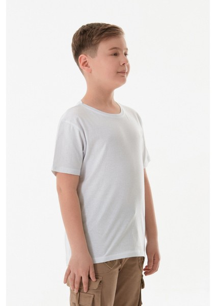 %100 Pamuk Arkası Baskılı Erkek Çocuk Tişört indirimleri