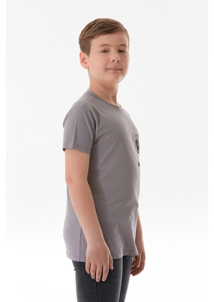 %100 Pamuk Yazı Baskılı Erkek Çocuk Tişört indirimleri