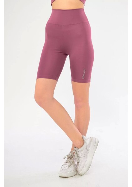 Biker Sporcu Şort - Pembe