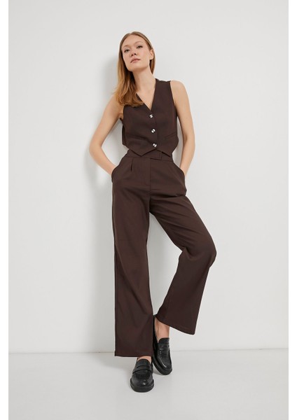 Beli Lastikli Cırt Kapama Palazzo Pantolon