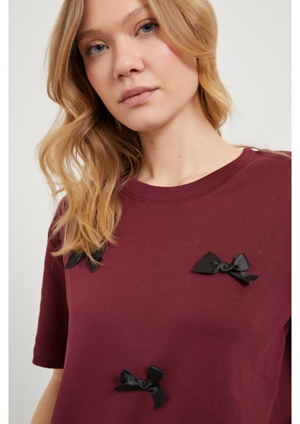 Armalıfe 3221 Fiyonk Detaylı Bis Yaka Kadın T-Shırt fiyatları