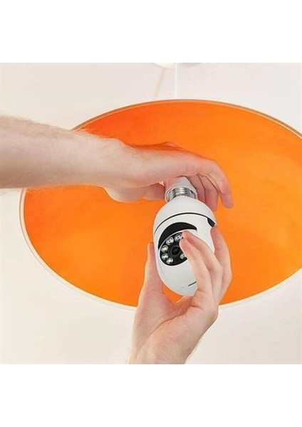 Buffer® Wifi 360 Panoramik Ampul Kamera Gece Görüş Ses Akıllı Hareket Algılayıcı