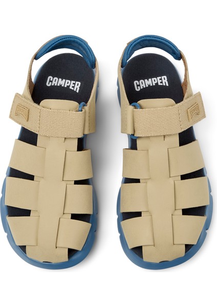 Bej - Mavi Erkek Çocuk Sandalet Oruga Sandal Kids modelleri