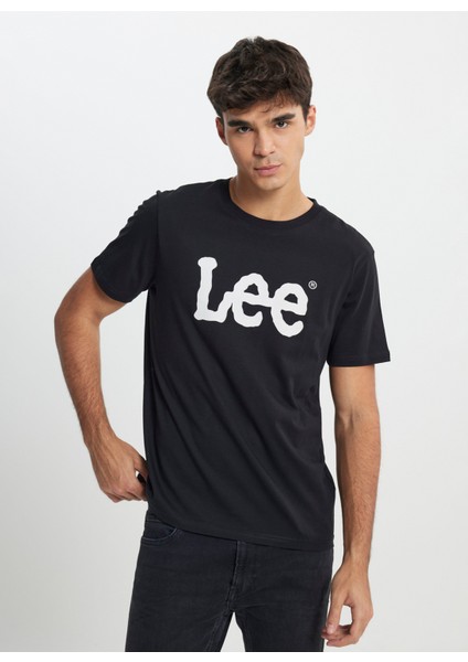 Bisiklet Yaka Siyah Erkek T-Shirt ML65QAI01 Regular Fit Grafik