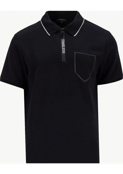 Düz Siyah Erkek Polo T-Shirt F5SM-TST 2109