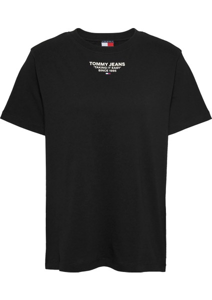 Bisiklet Yaka Siyah Kadın T-Shirt DW0DW21341BDS