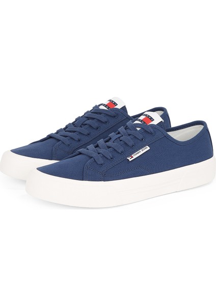 Lacivert Erkek Sneaker Tjm Lace Up Canvas Color