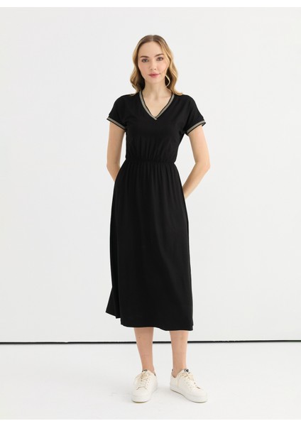 Siyah Kadın Elbise 25YSL7589