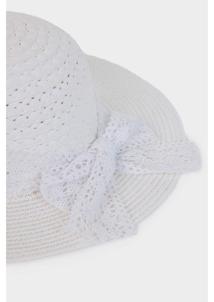 Kız Çocuk Dantel Hasır Şapka D8417A825SM fiyatları