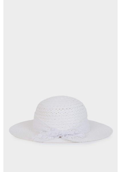 Kız Çocuk Dantel Hasır Şapka D8417A825SM modelleri