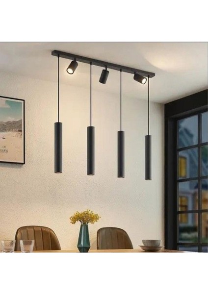 Os Ram LED Ampullü Masa Üstü Sıralı Yedili Sarkıt Avize GU10 LED Ampul Dahil