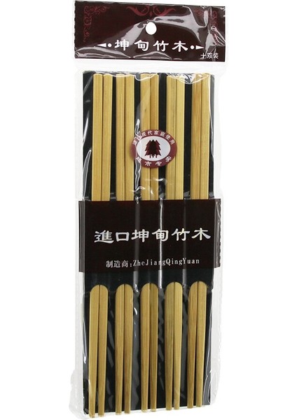 Sade Bambu 20PCS Stıck Çin Çubuk Suşi Kaşık