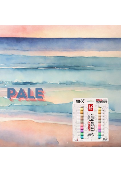 Rich Art-X Acrylic Duo Marker Pale Serisi 12 RENK-19318 fiyatları