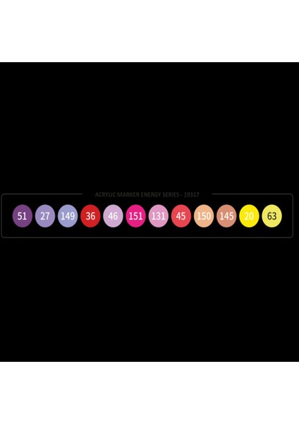 Rich Art-X Acrylic Duo Marker Energy Serisi 12 RENK-19317 modelleri