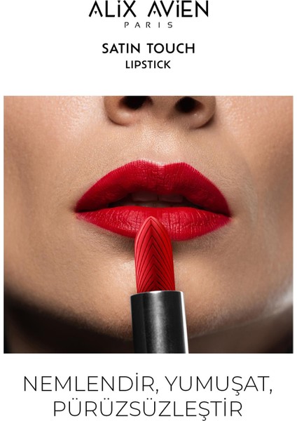 Uzun Süre Kalıcı Nemlendirici Pürüzsüz Etkili Yarı Mat Ruj - Satin Touch Lipstick 818 Rookwood T.