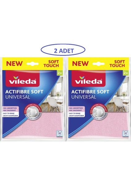 Actifibre Mikrofiber Bez 2'li x 2